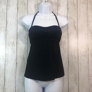 Athleta Textured Bandeau Halter Style Swimsuit Top XS